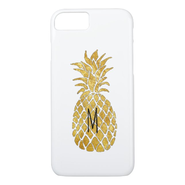 Capa Para iPhone, Case-Mate abacaxi monograma personalizado (Verso)