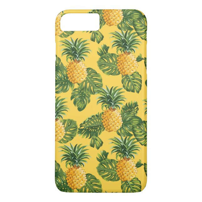 Capa Para iPhone, Case-Mate Abacaxis & folhas tropicais no ouro (Verso)