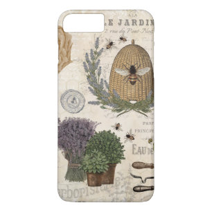Capa iPhone 8 Plus/7 Plus Abelhas de fazenda francesa moderna