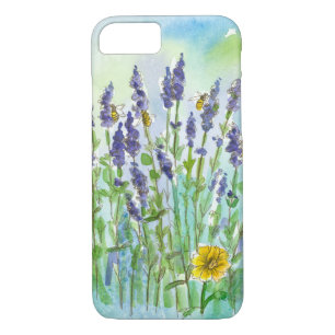 Capa iPhone 8/ 7 Abelhas Mel Lavanda Castanho