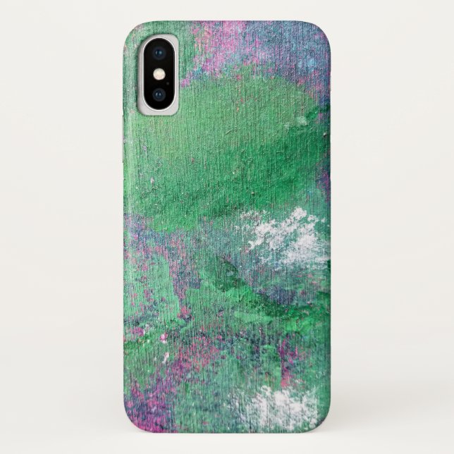 Capa Para iPhone, Case-Mate abertura de giz abstrato verde (Verso)