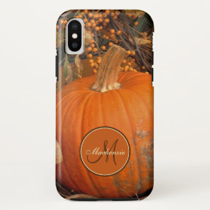 Capa Para iPhone Da Case-Mate Abóbora e monograma agridoce do tema da queda da