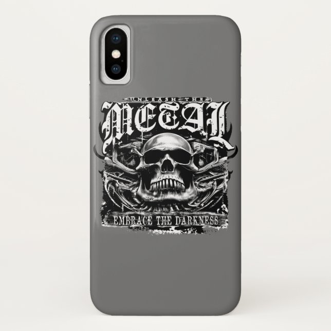 Capa Para iPhone, Case-Mate Abrace a escuridão, solte o metal (Verso)