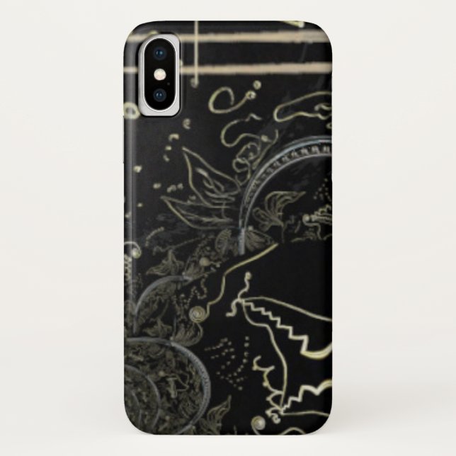 Capa Para iPhone, Case-Mate Abstrato Art Black (Verso)