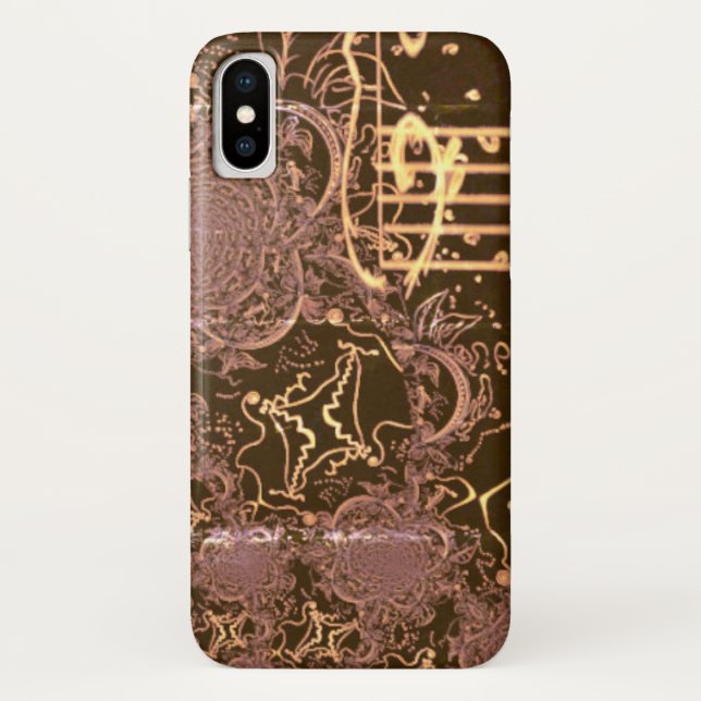 Capa Para iPhone, Case-Mate Abstrato Art Black (Verso)