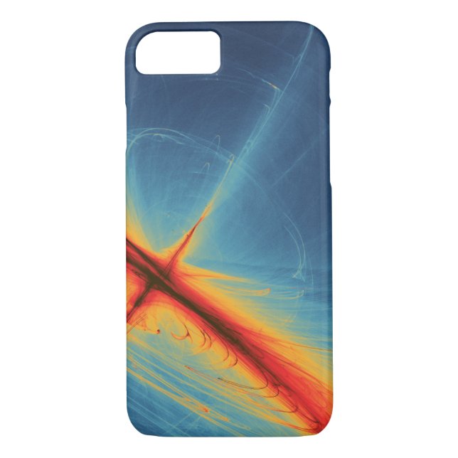 Capa Para iPhone, Case-Mate Abstrato azul e laranja (Verso)