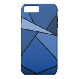Capa iPhone 8 Plus/7 Plus Abstrato Azul Formas iPhone 8/7 Mais Mala Difícil