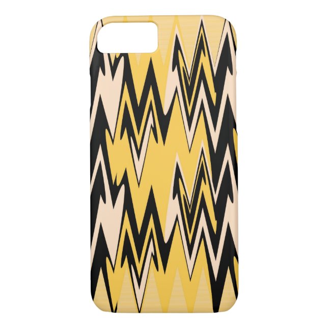 Capa Para iPhone, Case-Mate Abstrato Chevron amarelo e preto (Verso)