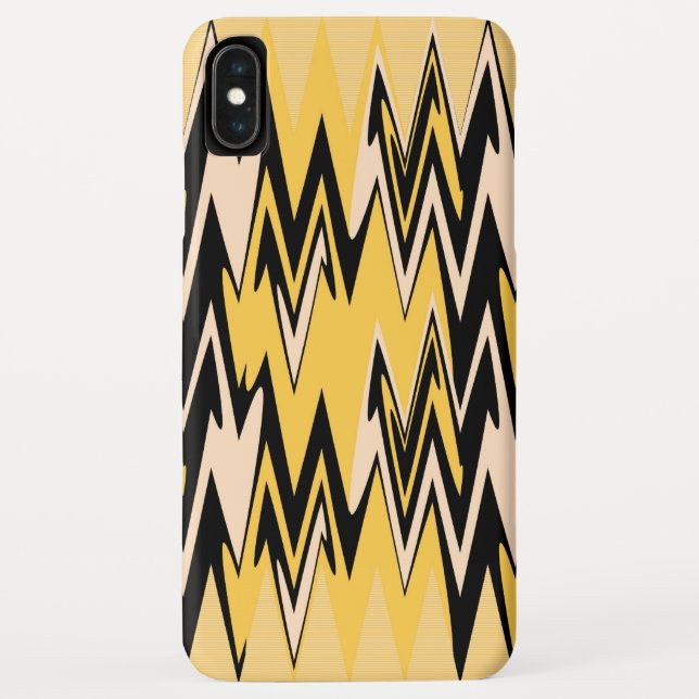 Capa Para iPhone, Case-Mate Abstrato Chevron amarelo e preto (Verso)
