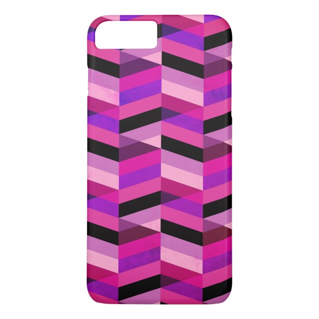 Capa Para iPhone, Case-Mate Abstrato Chevron/Herringbone | Rúpias e Violetas (Verso)