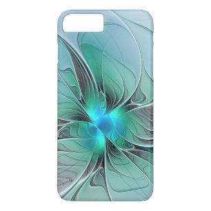 Capa Para iPhone Da Case-Mate Abstrato com Arte Fractal Azul, Moderna