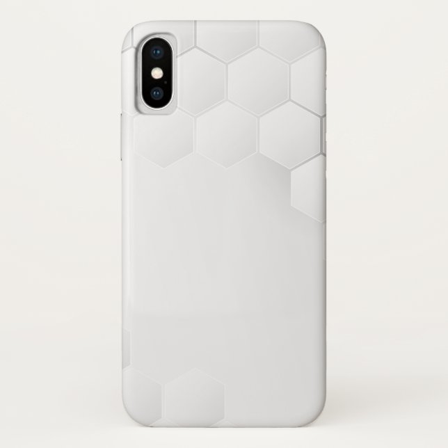 Capa Para iPhone, Case-Mate abstrato de hexágono branco (Verso)