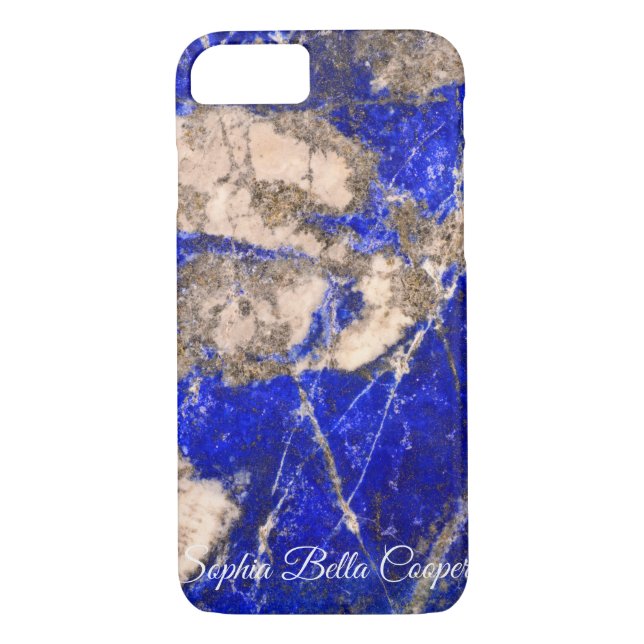 Capa Para iPhone, Case-Mate Abstrato moderno Lapis Lazuli Blue Granite (Verso)