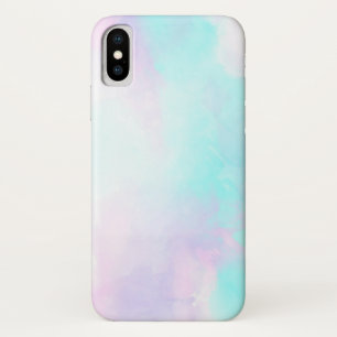 Capa Para iPhone Da Case-Mate Abstrato moderno Pastel Blue & Purple Watercolor