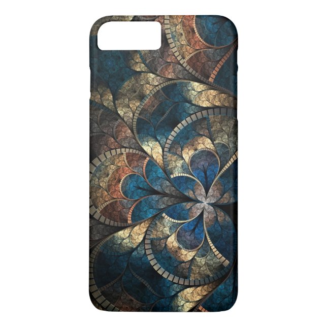 Capa Para iPhone, Case-Mate Abstrato Mosaico Blues iPhone 7 Pluss (Verso)
