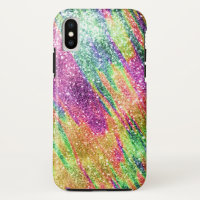 Abstrato Neon Rainbow Sparkly Glitter