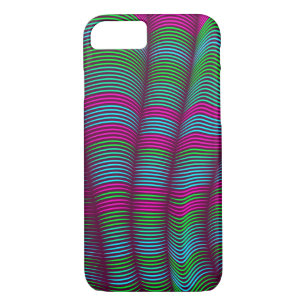 Capa Para iPhone Da Case-Mate abstrato verde-ondulado e cor-de-rosa