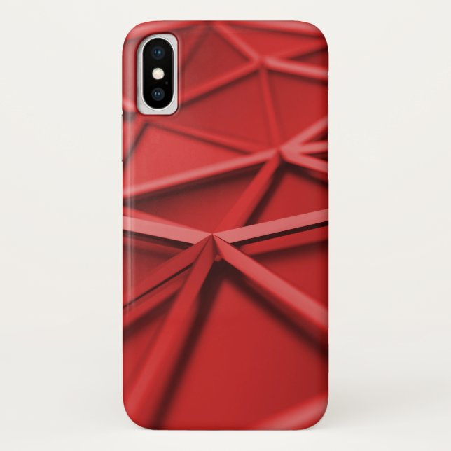 Capa Para iPhone, Case-Mate abstrato vermelho geométrico (Verso)
