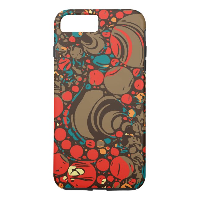 Capa Para iPhone, Case-Mate Abstrato vermelho marrom da laranja (Verso)