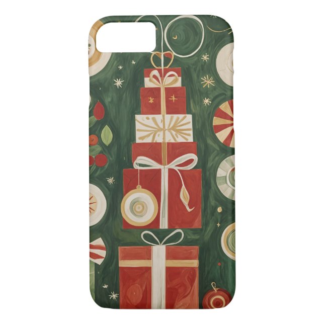 Capa Para iPhone, Case-Mate Abstrato Yuletide Tapeçaria (Verso)