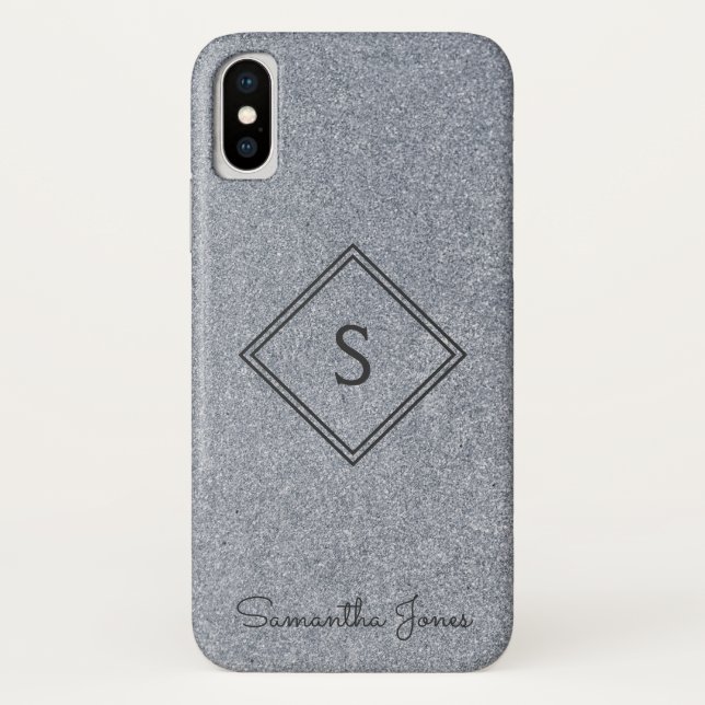 Capa Para iPhone, Case-Mate Adicionar nome à Glitter Elegante Moderno Personal (Verso)