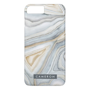 Capa iPhone 8 Plus/7 Plus Adicionar Seu Nome Desenho abstrato marcado com C