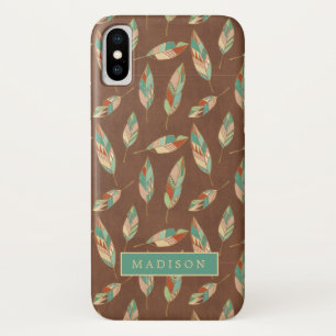 Capa Para iPhone Da Case-Mate Adicionar Seu Nome  Padrão de penas sudoeste