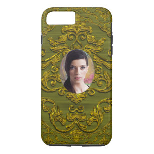 Capa iPhone 8 Plus/7 Plus Adicione seu chip de foto Damask Plus