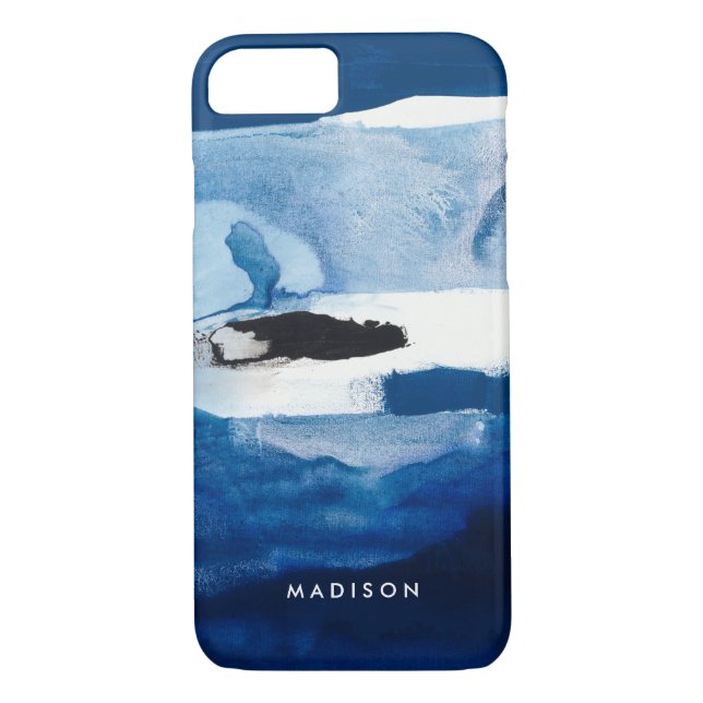 Capa Para iPhone, Case-Mate Adicione seu nome | Azul Amore II (Verso)