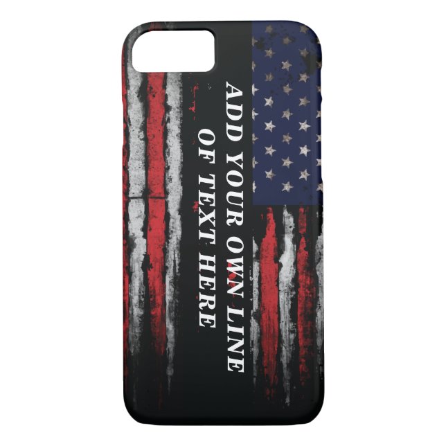 Capa Para iPhone, Case-Mate Adicione seu próprio texto ao sinalizador american (Verso)
