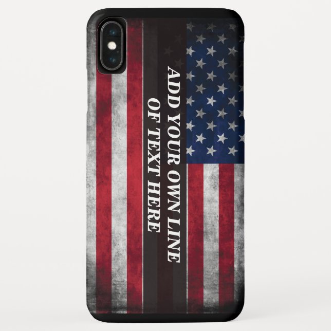 Capa Para iPhone, Case-Mate Adicione seu texto ao sinalizador americano (Verso)