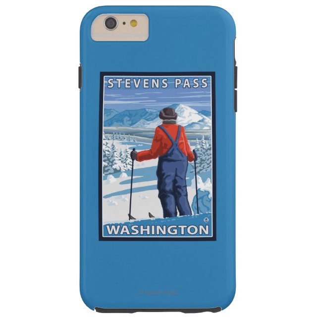 Capa Para iPhone, Case-Mate Admiração do esquiador - passagem de Stevens, (Verso)
