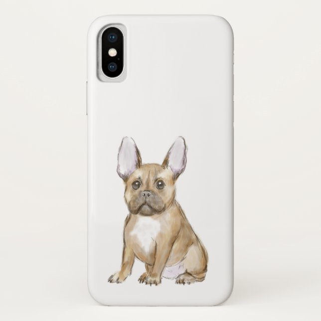 Capa Para iPhone, Case-Mate Adorable french bulldog puppy (Verso)