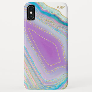 Capa Para iPhone Da Case-Mate *~* Agato-Arco-Íris Branco Agate Glitter Pastel D