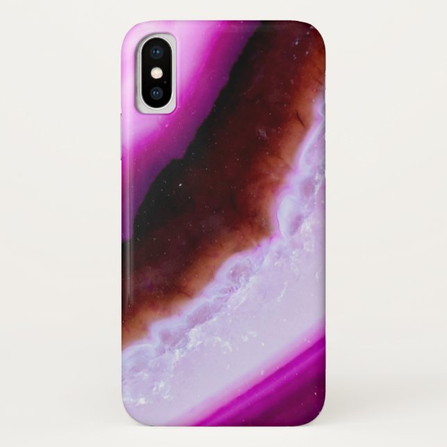 Capa Para iPhone, Case-Mate Agato Púrpura Polida Com Quartz (Verso)