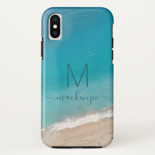 Capa Para iPhone Da Case-Mate Água de praia e areia com azul lacrimogêneo pers