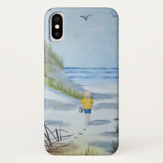 Capa Para iPhone, Case-Mate Aguarela da praia (Verso)