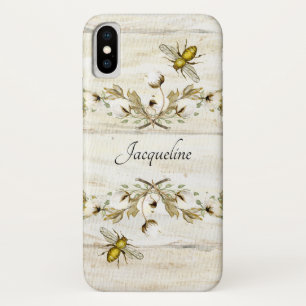Capa Para iPhone Da Case-Mate Aguarela de madeira das abelhas da cápsula n do