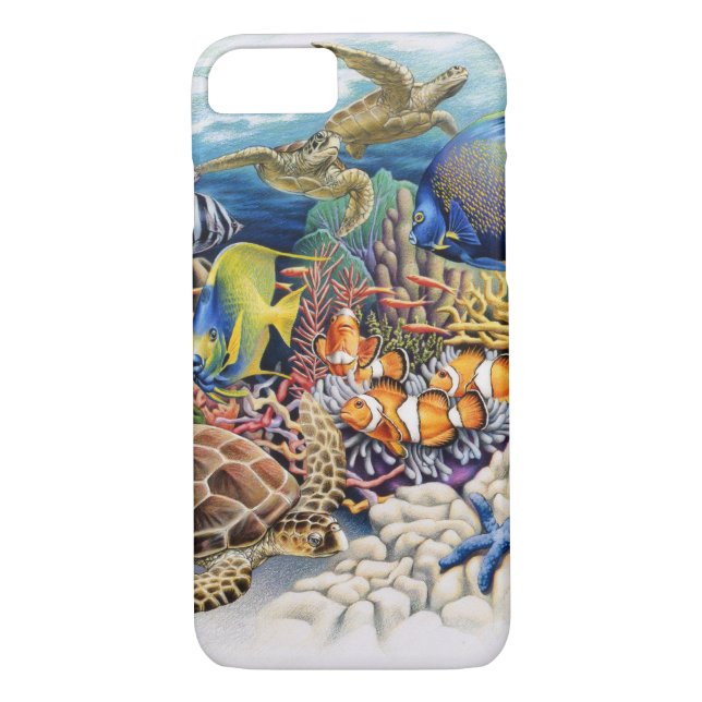 Capa Para iPhone, Case-Mate Águas corais com peixes tropicais (Verso)