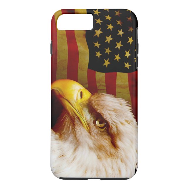 Capa Para iPhone, Case-Mate Águia americana com bandeira (Verso)