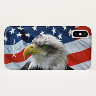 Capa Para iPhone Da Case-Mate Águia Balda Monograma e Bandeira Americana