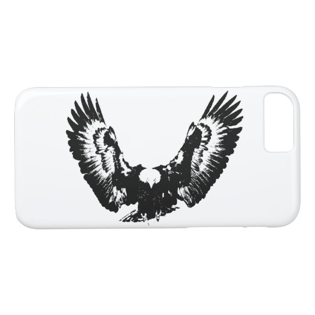 Capa Para iPhone, Case-Mate Águia Preta e Branca (Verso (Horizontal))