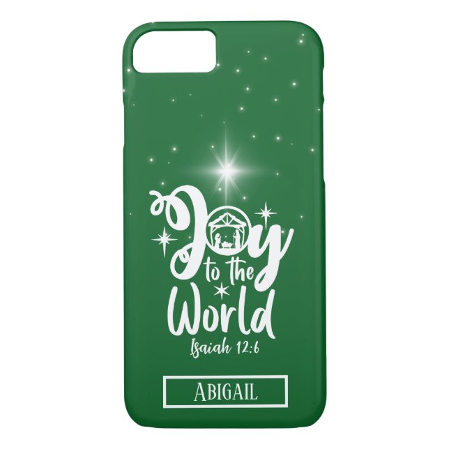 Capa Para iPhone, Case-Mate Alegria Natal ao Mundo Verde e Branco (Verso)