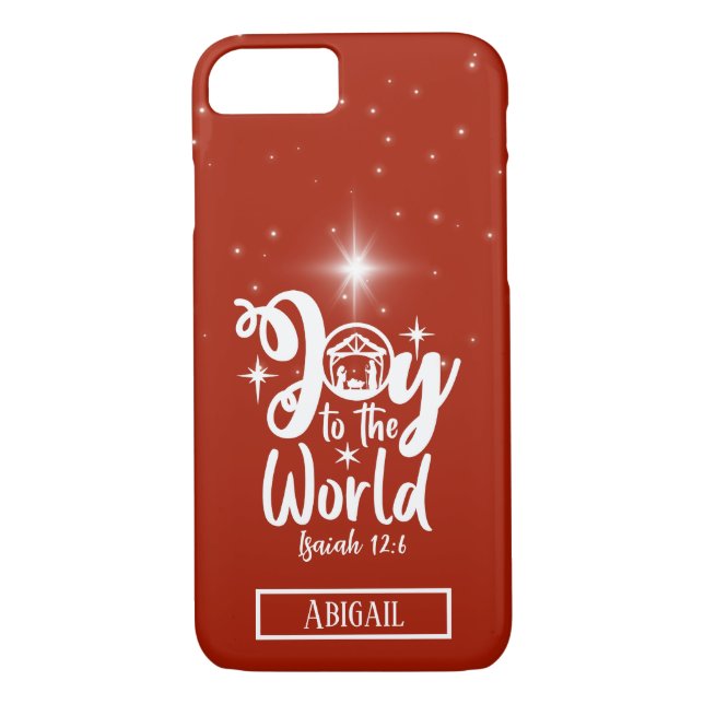 Capa Para iPhone, Case-Mate Alegria Natal ao Mundo Vermelho e Branco (Verso)