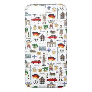 Capa iPhone 8 Plus/7 Plus Alemanha Padrão de símbolos