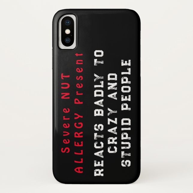 Capa Para iPhone, Case-Mate Alergia Grave Presente - Reage Mal (Verso)