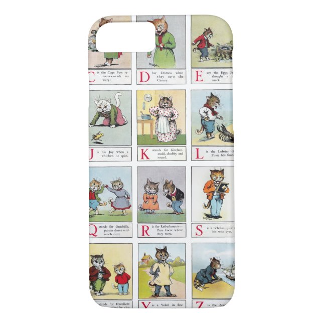 Capa Para iPhone, Case-Mate Alfabeta de Gato, Louis Wain (Verso)