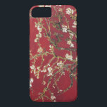 Capa iPhone 8/ 7 Almond Blossoms Red Vincent van Gogh Art Painting<br><div class="desc">Vincent van Gogh (holandês,  1853-1890) A vida estática da amêndoa floresce contra um fundo vermelho escuro ou crosta. Van Gogh foi inspirado pela impressão japonesa. Veja na minha loja os produtos correspondentes!</div>