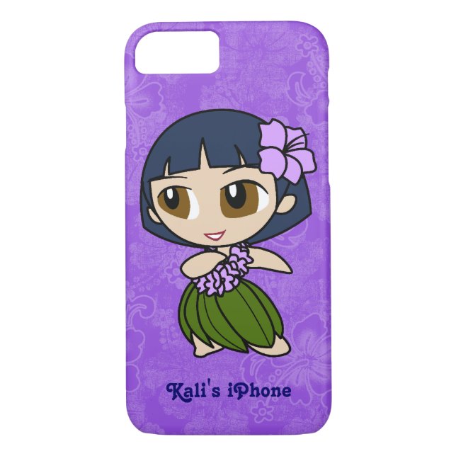 Capa Para iPhone, Case-Mate Aloha Honis Roxo Hula Girl Havaiana (Verso)