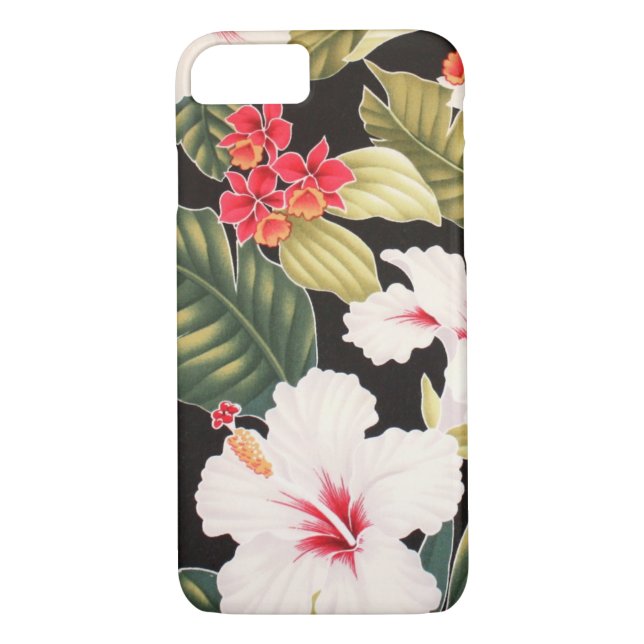 Capa Para iPhone, Case-Mate Aloha Shirt Hibiscus Black (Verso)